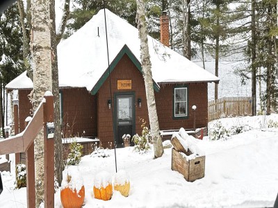 SNOWMOBILE LODGE ON ADK TRAIL-FIREPLACE INSERT,