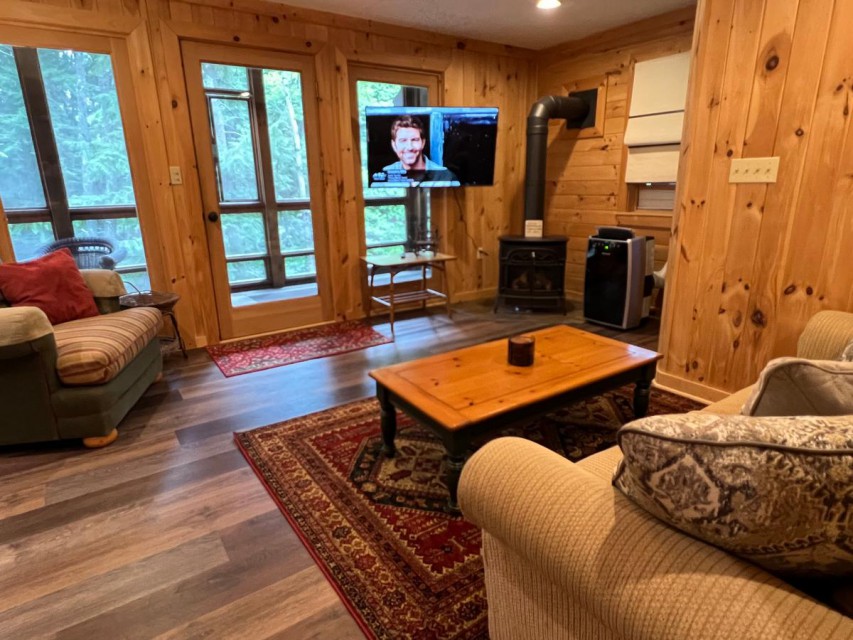 Downstairs Living Area with Propane Stove