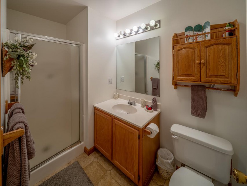 The master suite full bathrooms, with a walk in shower!