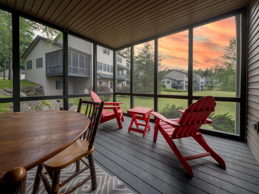 Our private screened in porch and off our living room!