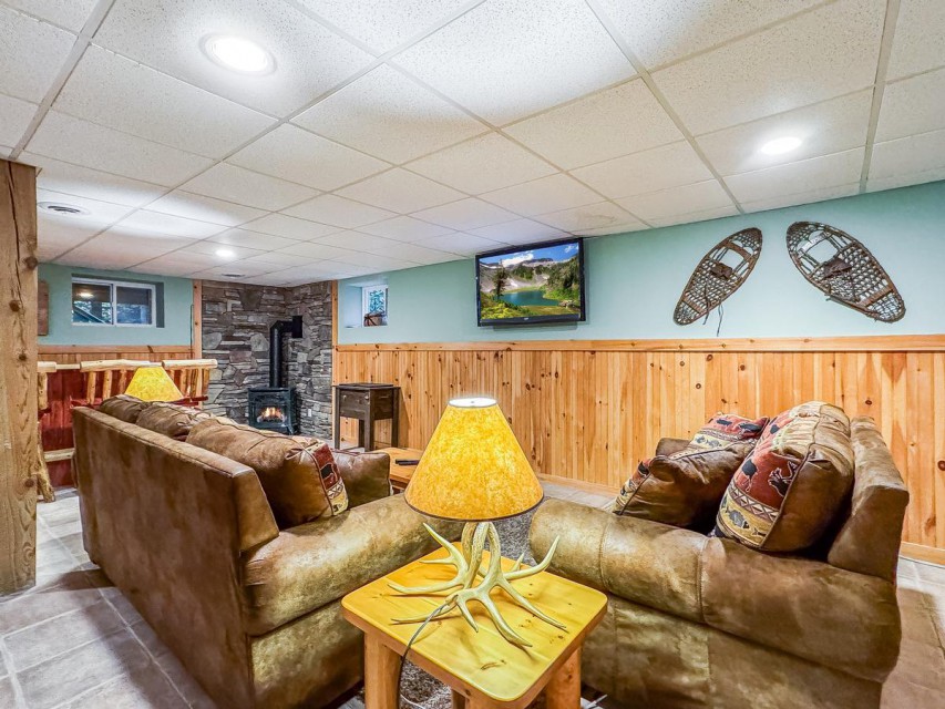 Lower Level Family Room with Propane Stove