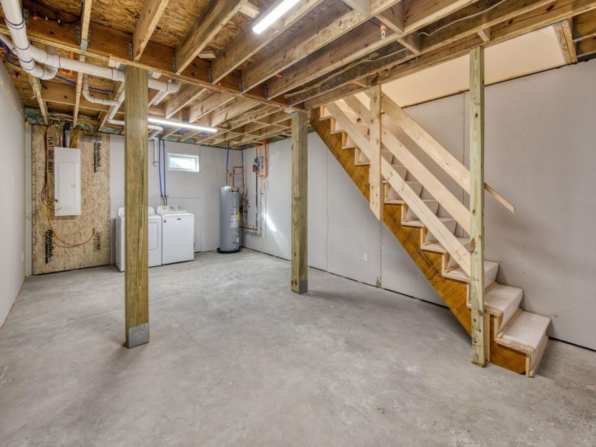 basement, includes washer and dryer