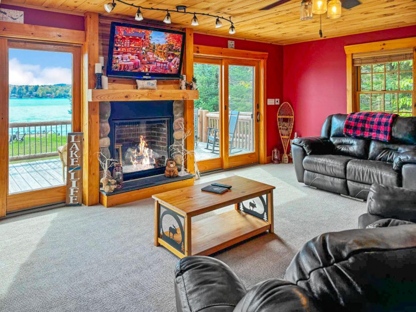 Great Room with Wood Burning Fireplace