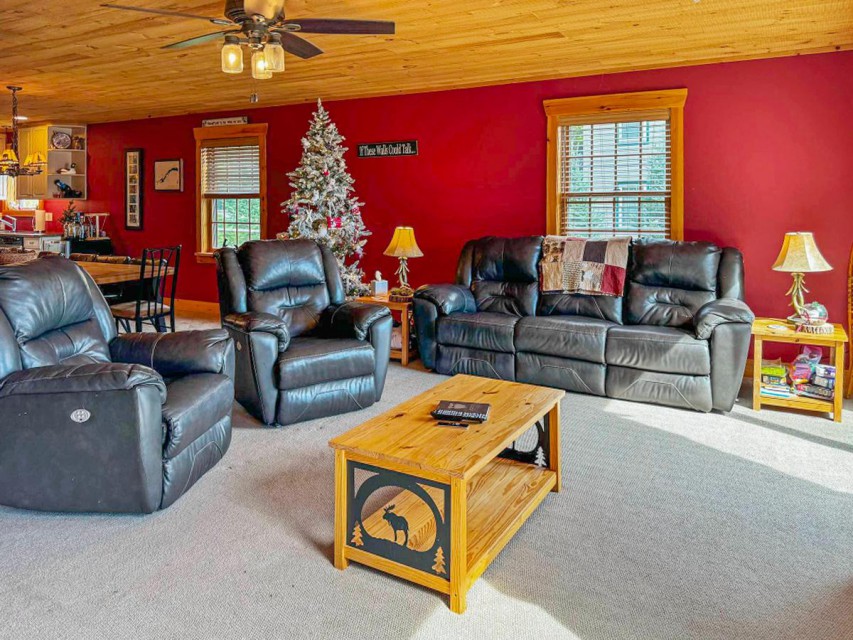 Great Room with Wood Burning Fireplace