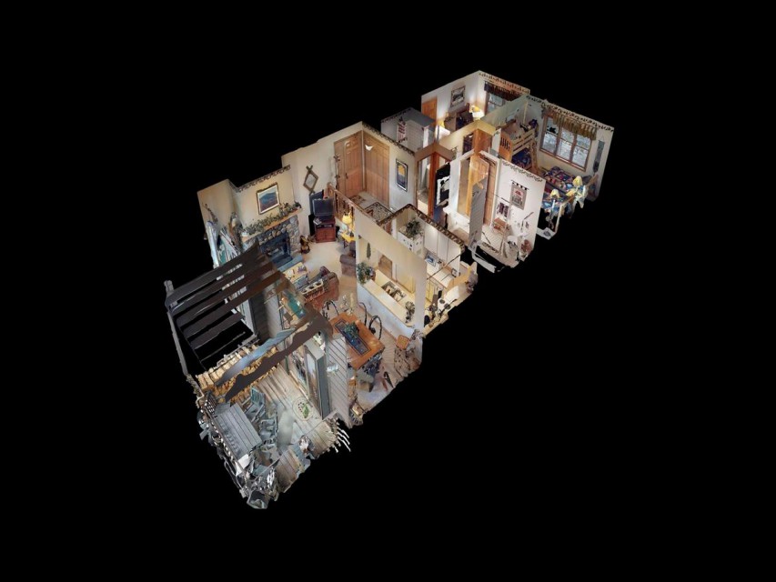 The condo's floor plan and layout, 1280 square feet!