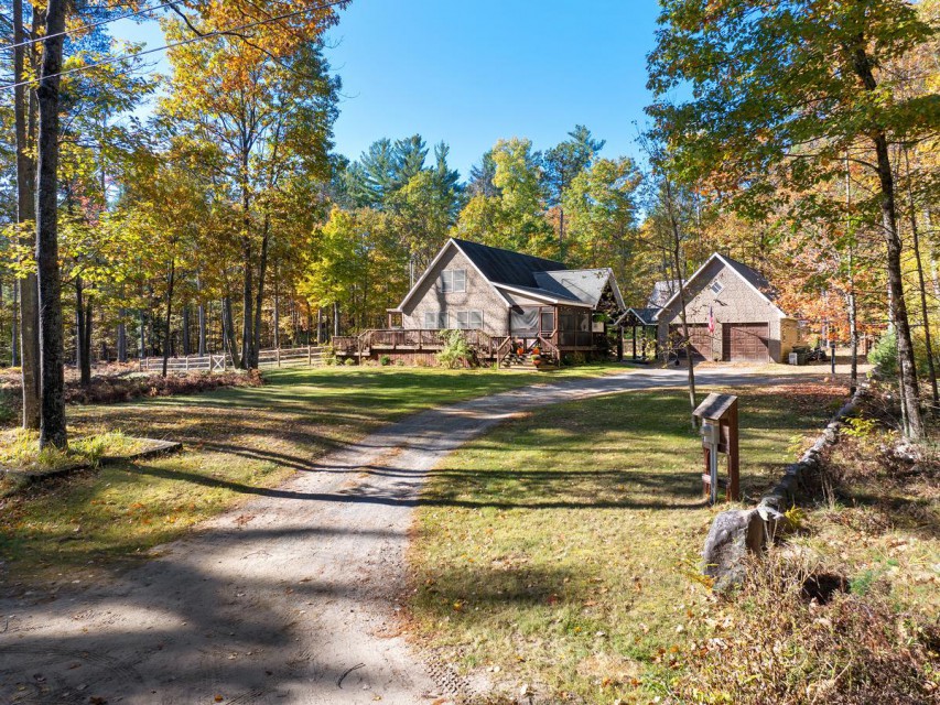 Adirondack View Lodge is set back from a quiet lane.