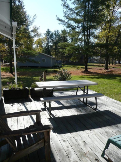 Deck and back yard