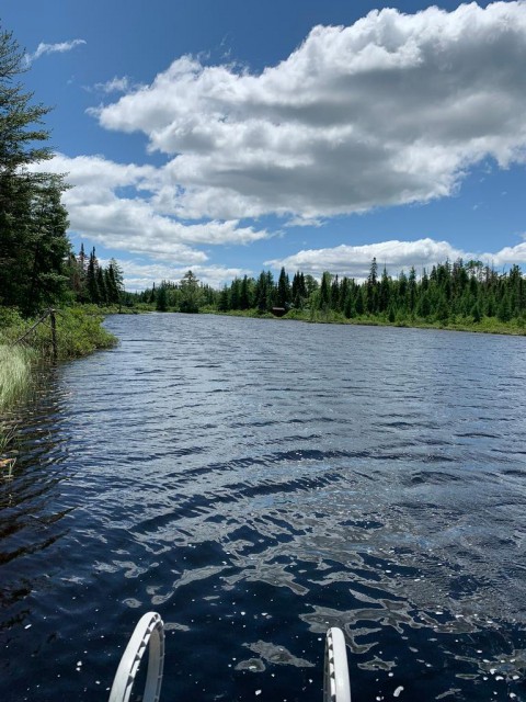 The downstream view from the dock