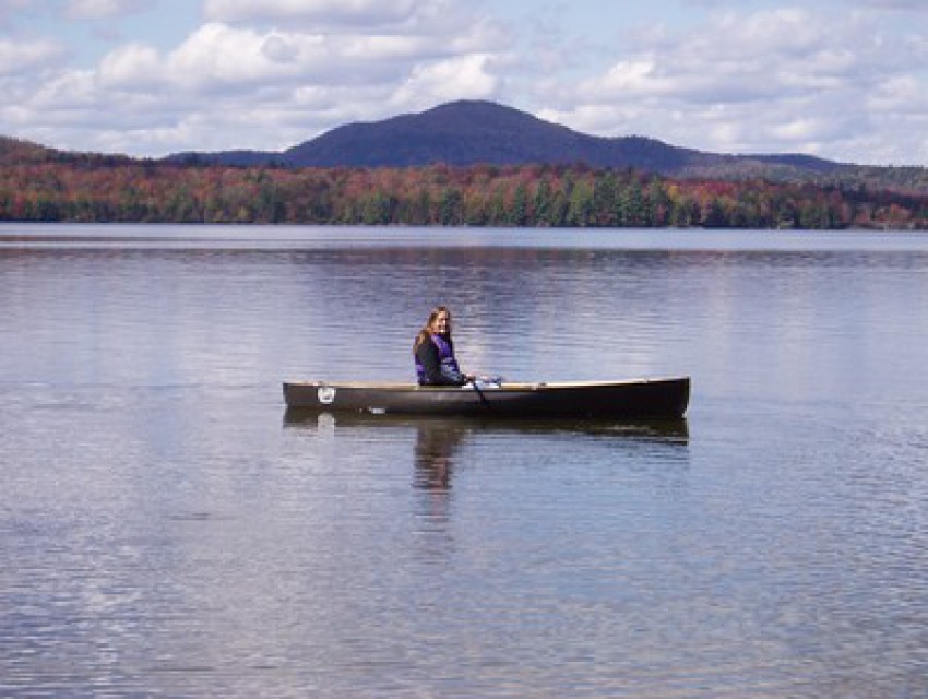 View of St. Regis Mountain from Upper St. Regis Lake.