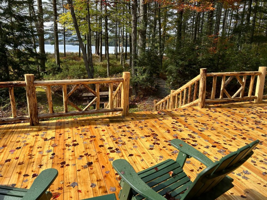 view toward lake from new deck