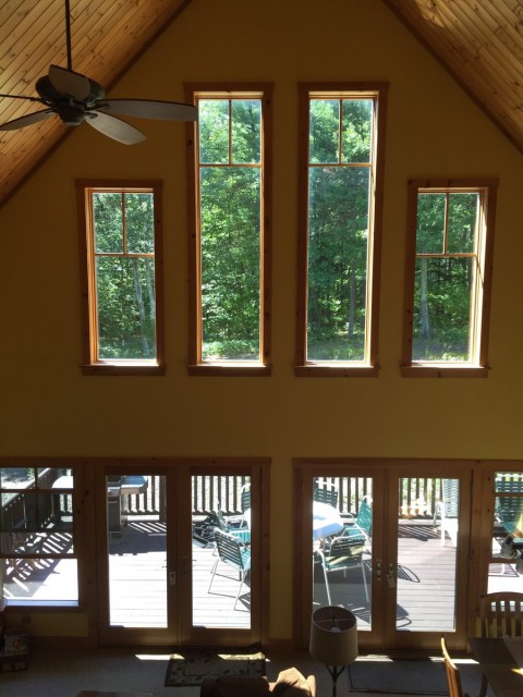 view from the loft, overlooking the family room