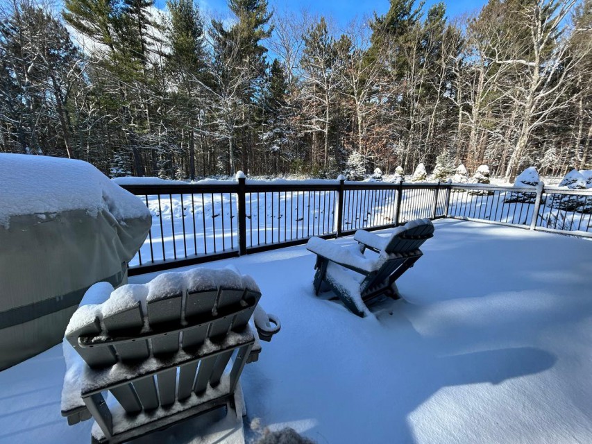 beautiful winter afternoon at the cottage